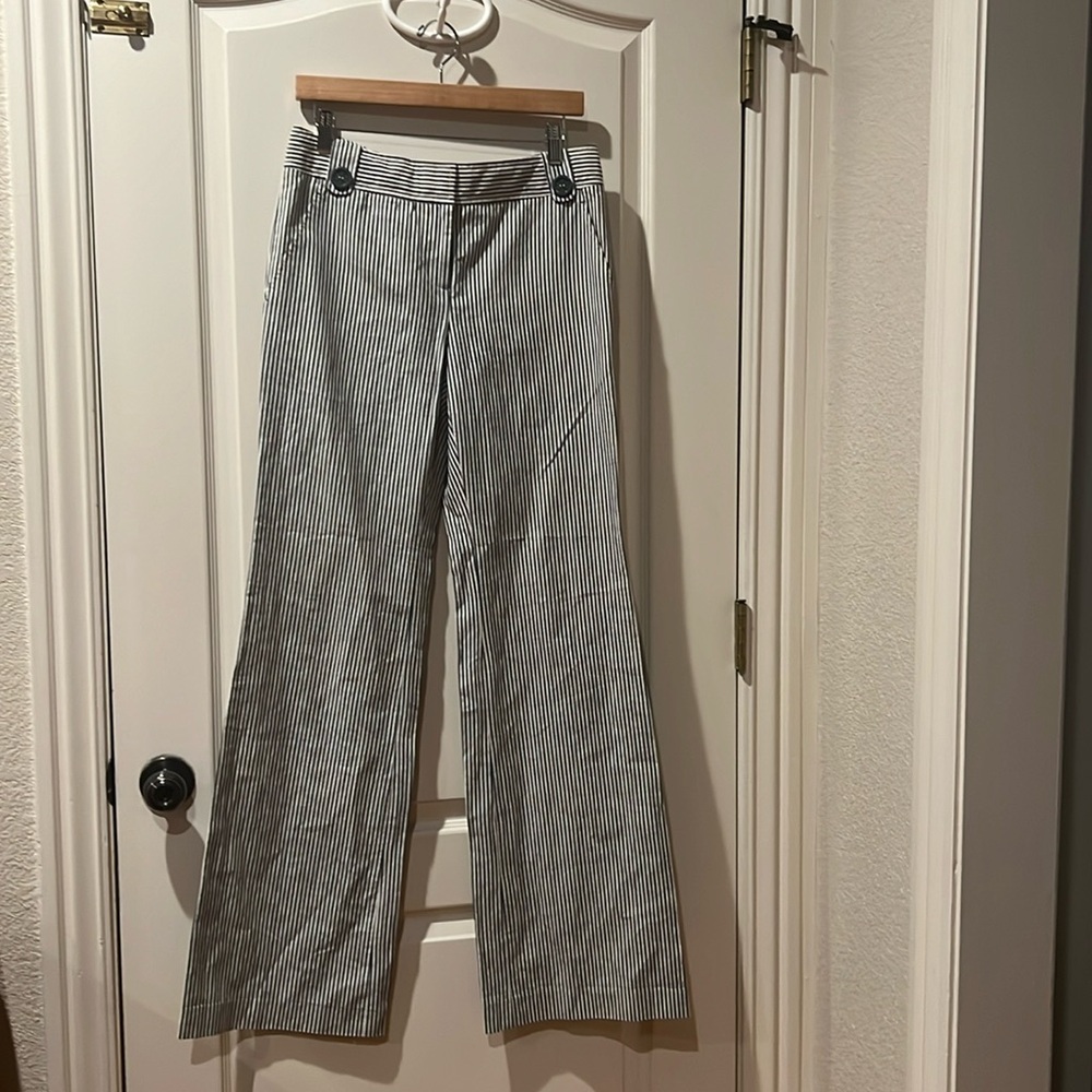 Tory Burch pants blue/white stripes , size 6